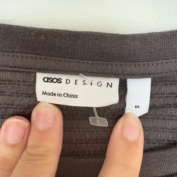 ASOS Velour Ribbed Lounge Set Size Small - Picture 4 of 5